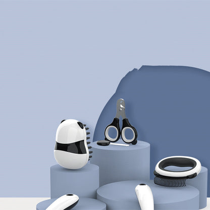 Panda Model Cat Grooming Brush Set